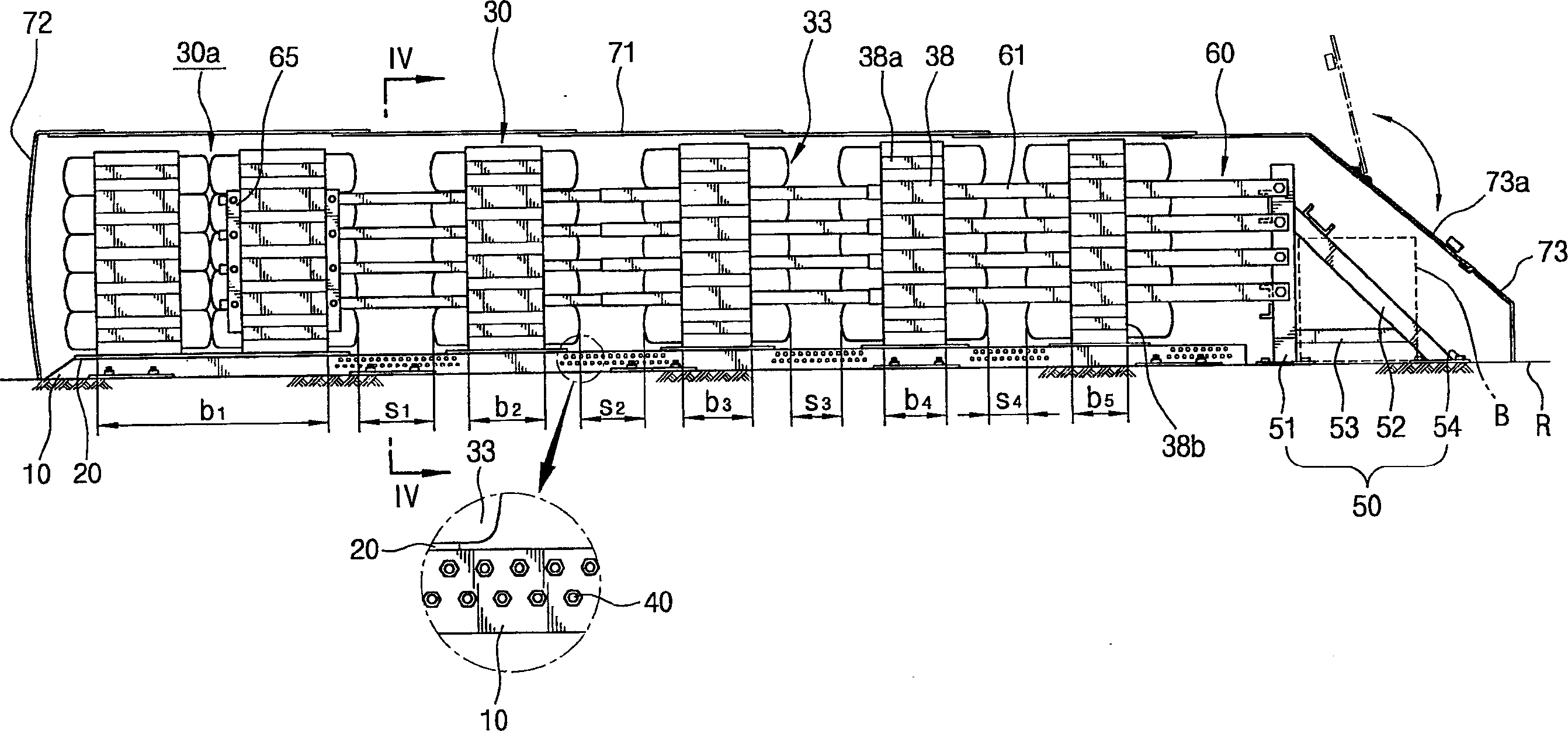 Vehicular impact absorbing apparatus having cushion pins