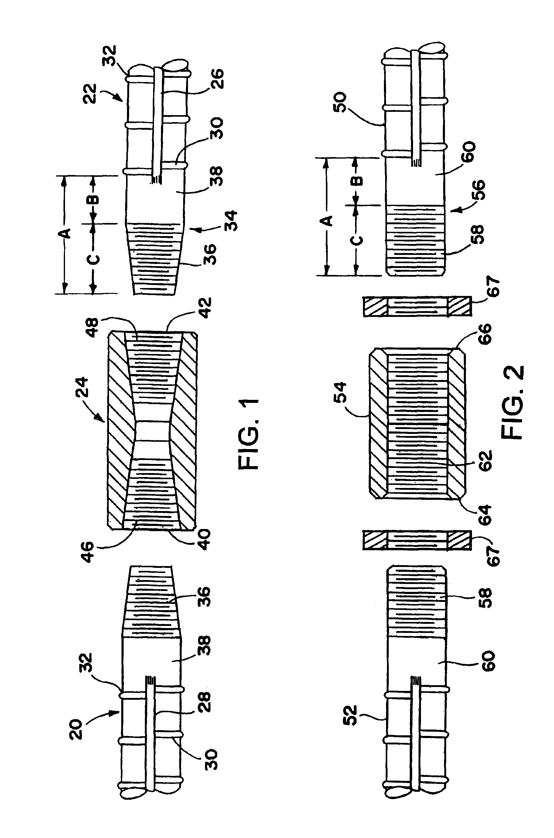 Deformed reinforcing bar splice and method