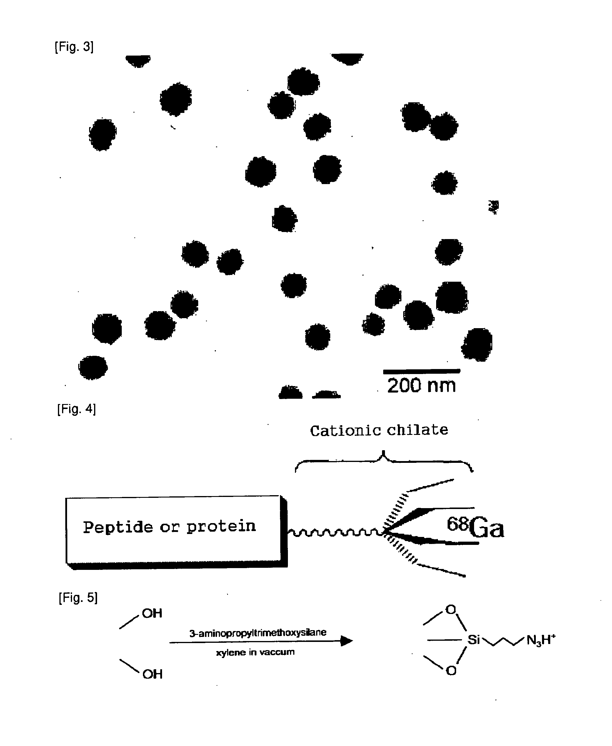 Fluorescent silica nanoparticle with radioactive tag and the detecting method of pet and fluorescent dual imaging using thereof
