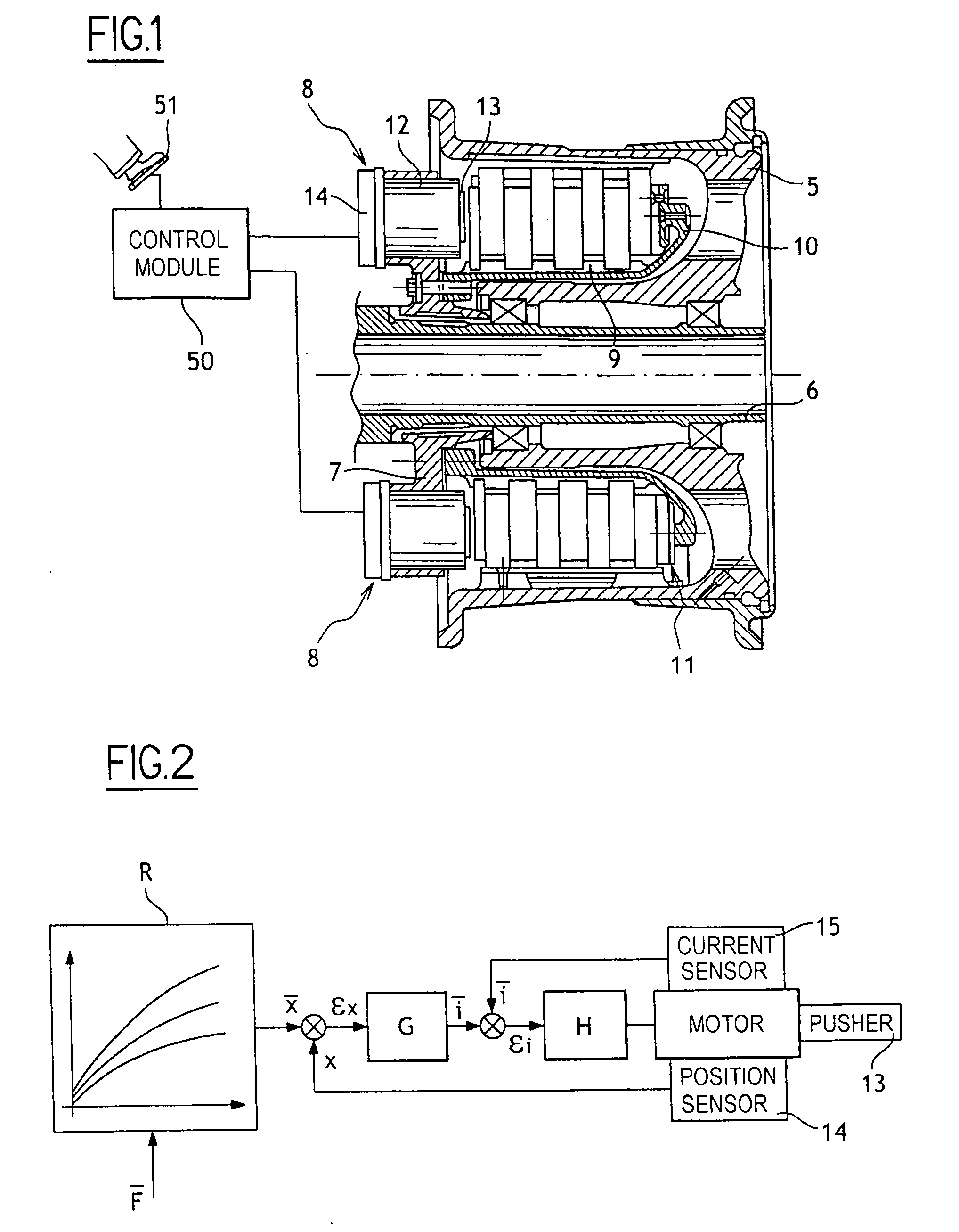 Method of servo-control in a braking system having electric brakes