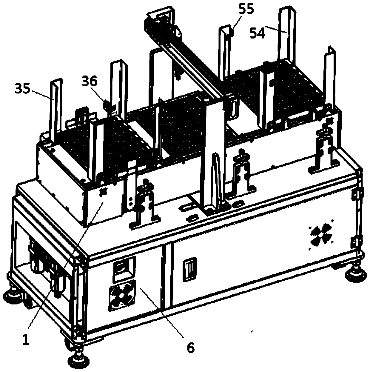 Full-automatic feeding and discharging equipment of blow molding plate