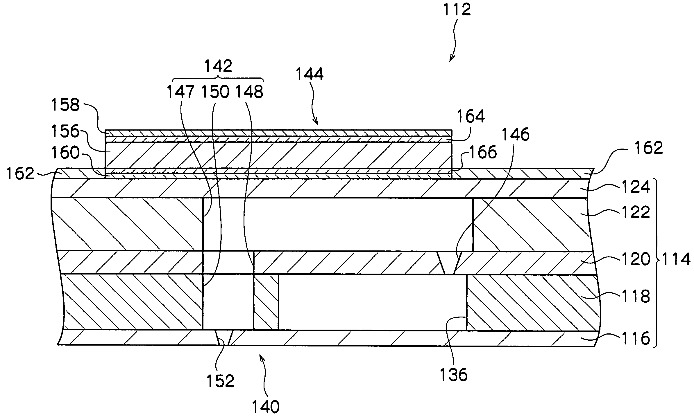 Piezoelectric element, liquid droplet ejection head, and liquid droplet ejection apparatus