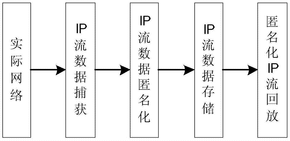 A system and method for online real-time anonymization of ip flow data