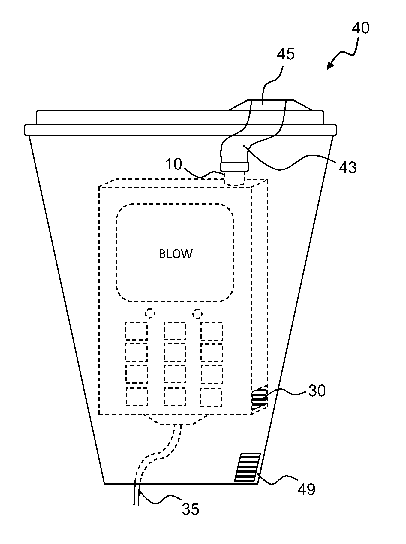 Beverage disguise for hand held breathalyzer interface of ignition interlock device