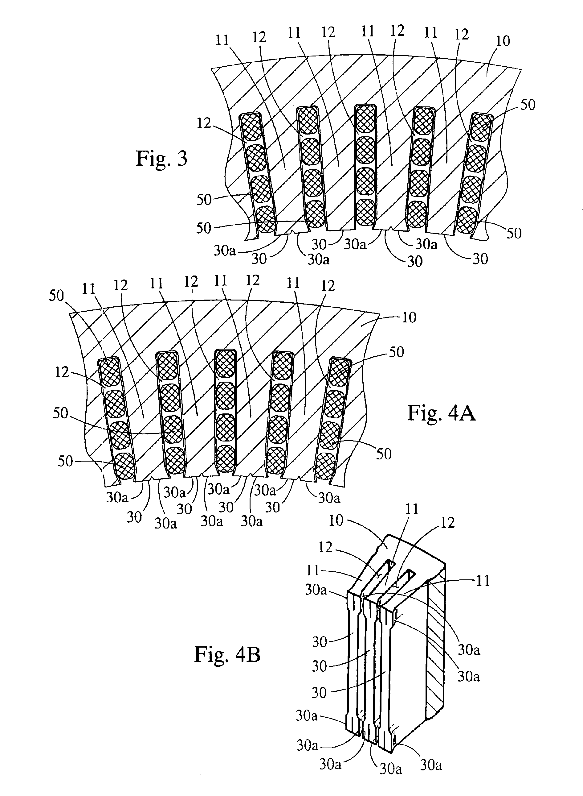 Stator of a rotary electric machine having stacked core teeth