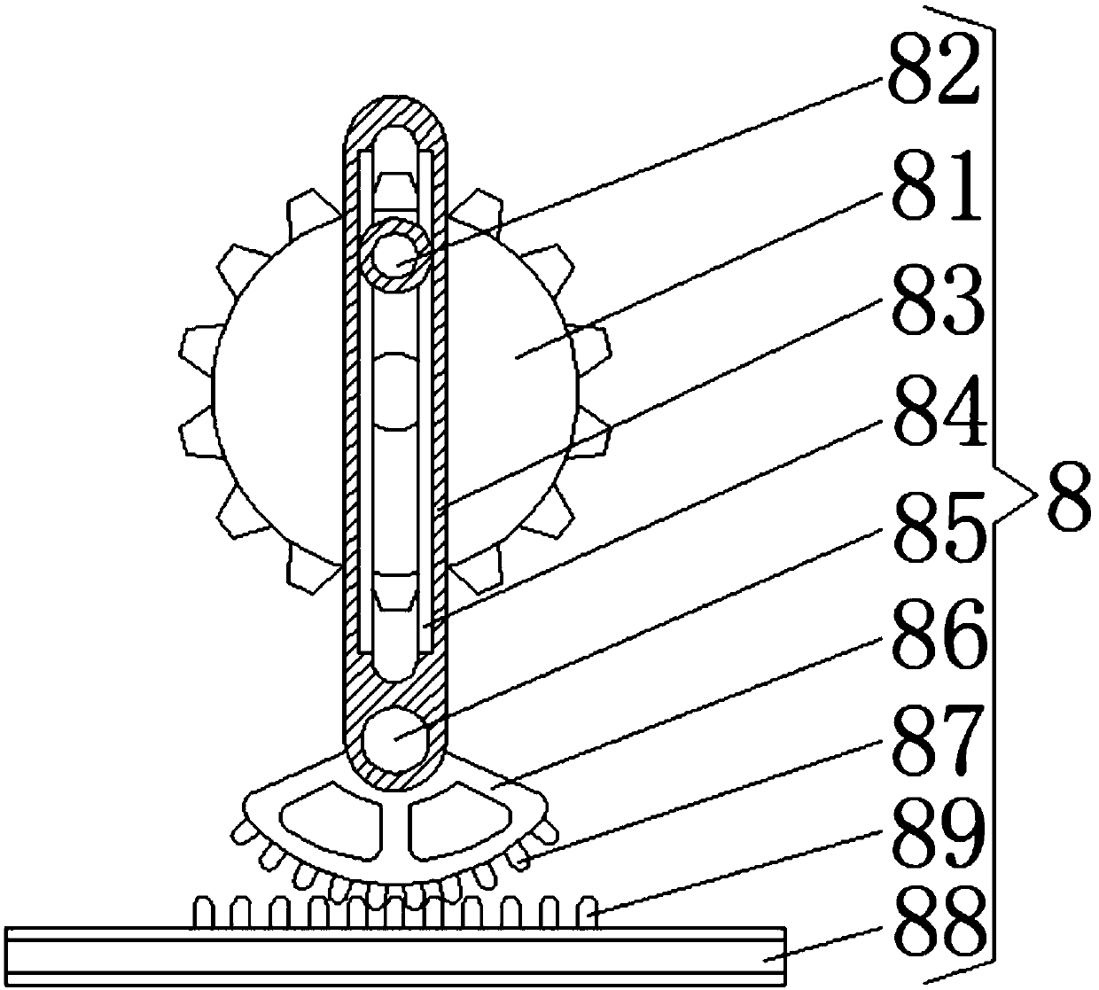 Screening device for reproduction of mixture for petroleum asphalt