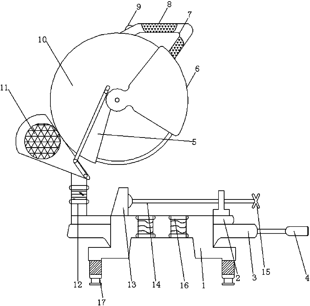 Dust-proof shock-proof type wood cutting machine