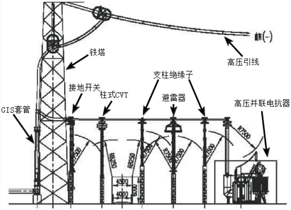 Equivalent circuit model of equipotential shielding capacitive type voltage transformer