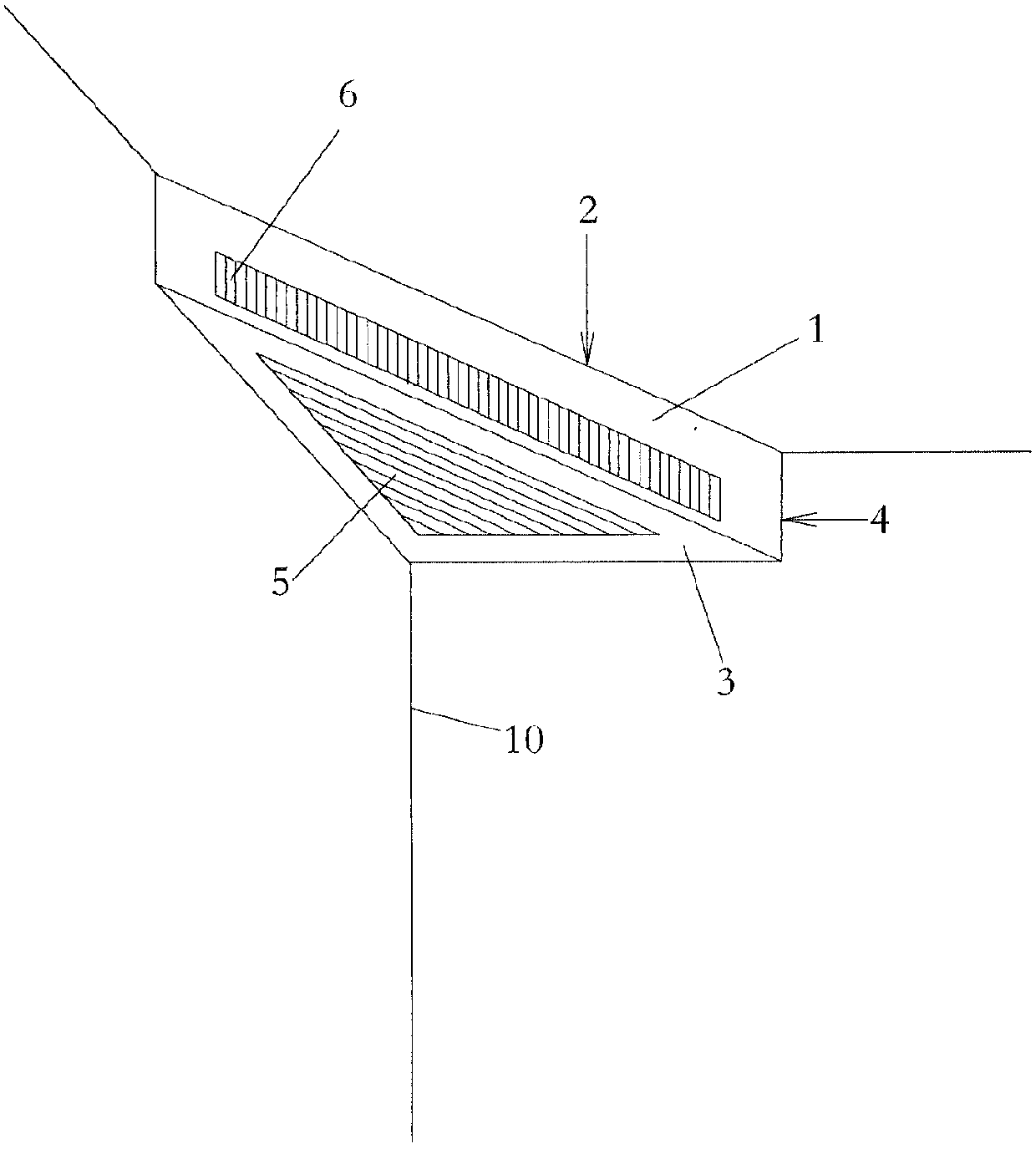 Angular type transverse wall-mounting air conditioner indoor unit