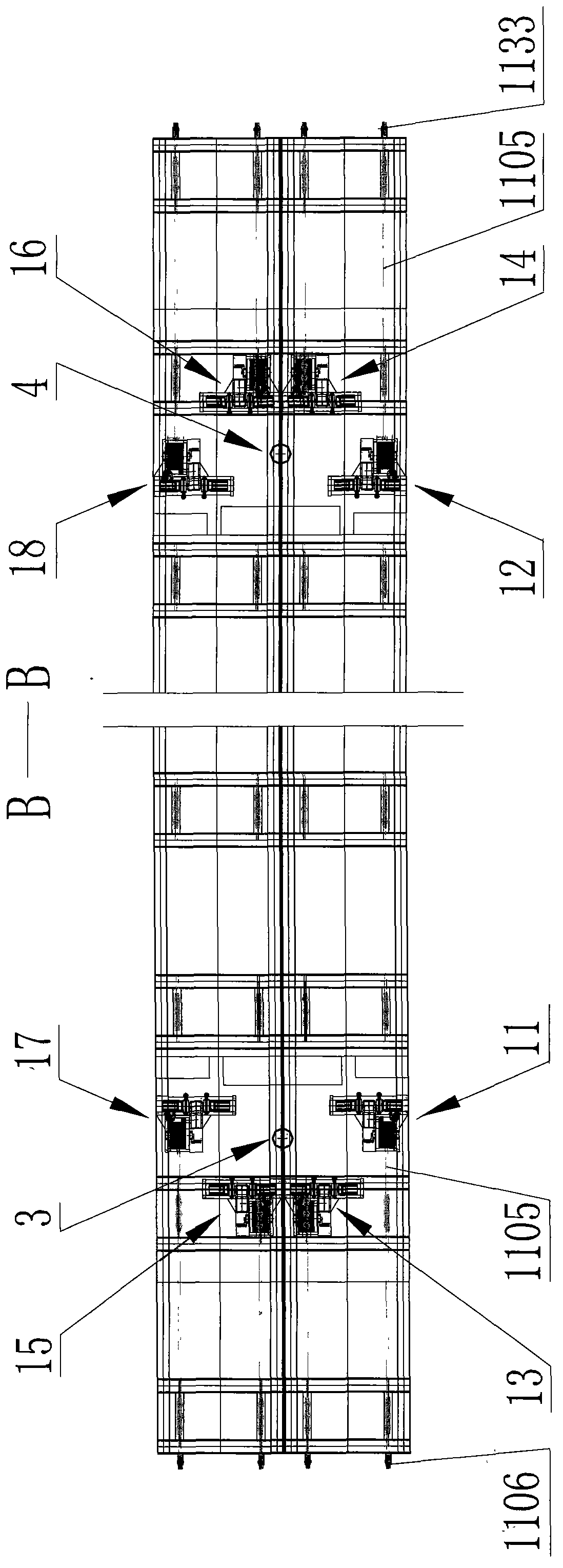 Lifting device of subway (urban) train