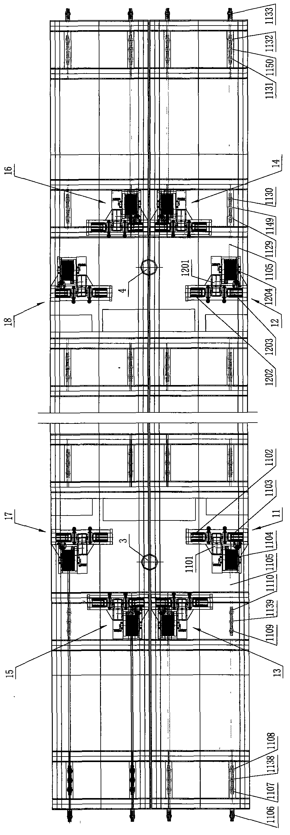 Lifting device of subway (urban) train