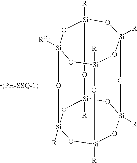 Molecular photoresists containing nonpolymeric silsesquioxanes