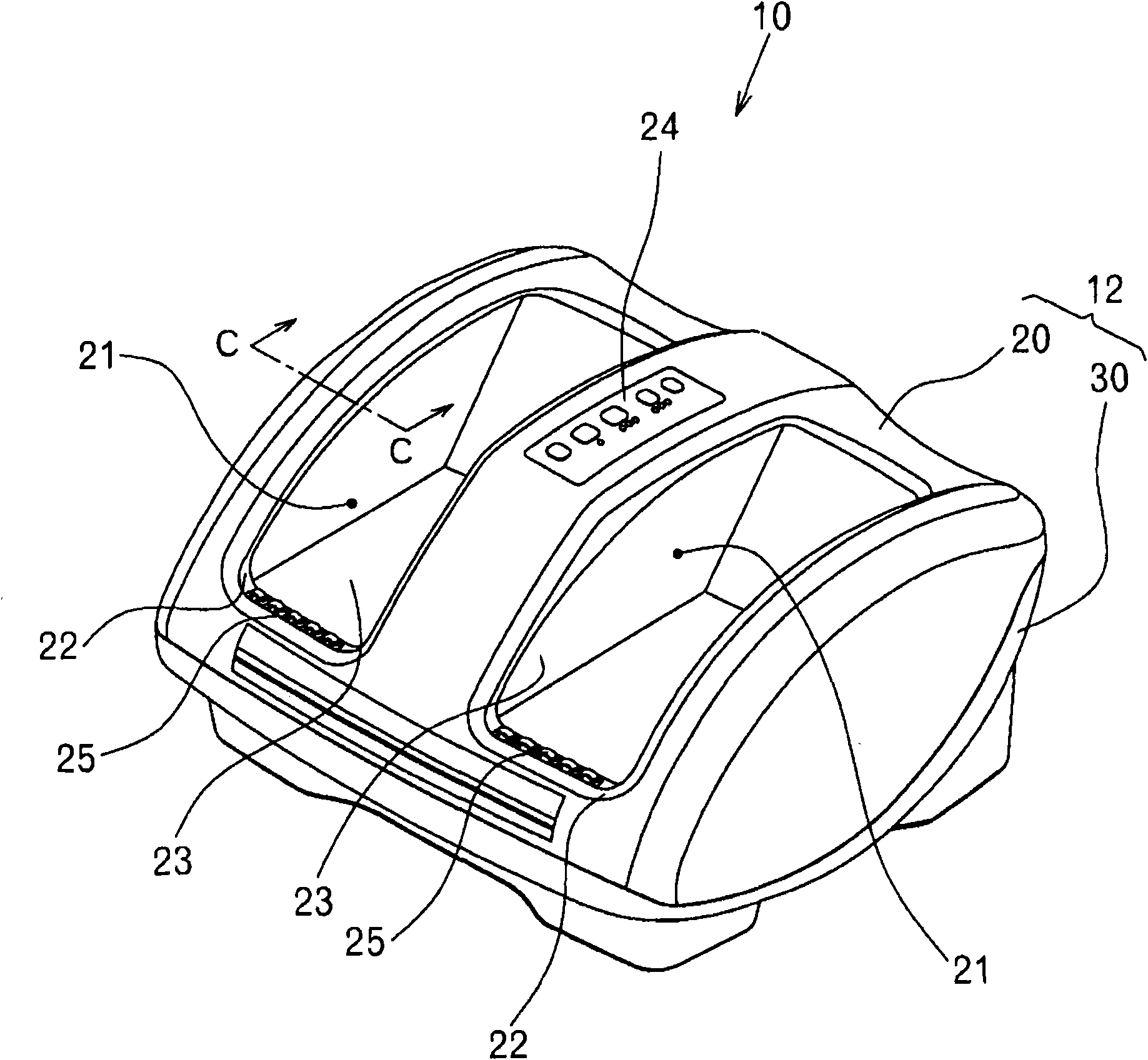 Foot massaging machine