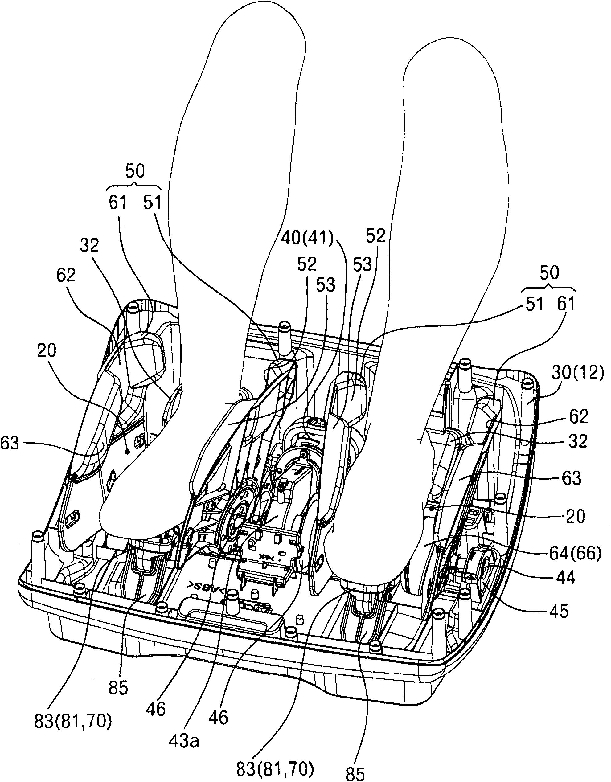 Foot massaging machine