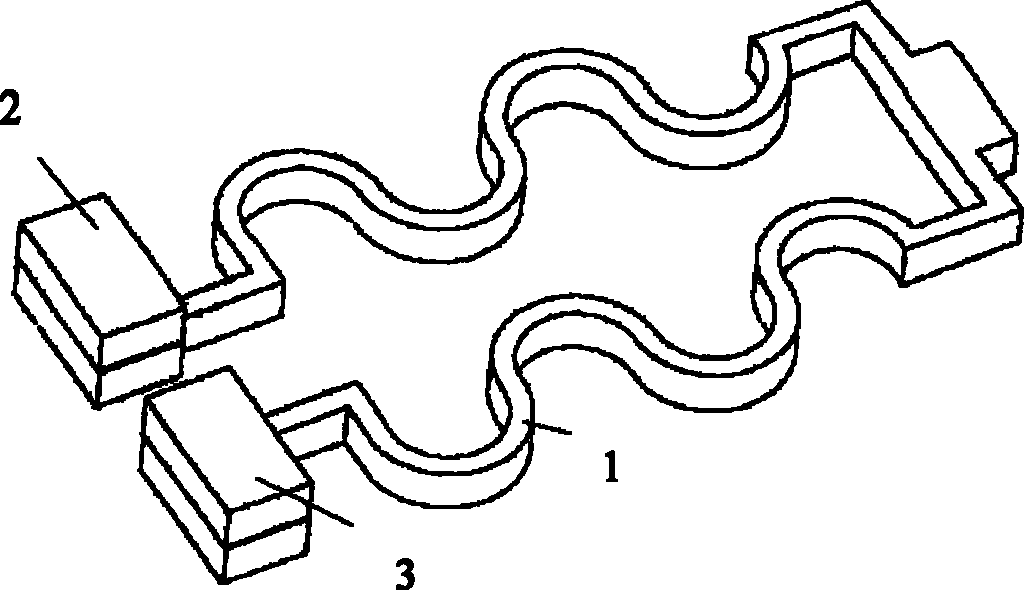 Modified SU8 electric heating micro-performer with multi-arc structure for straight line propulsion