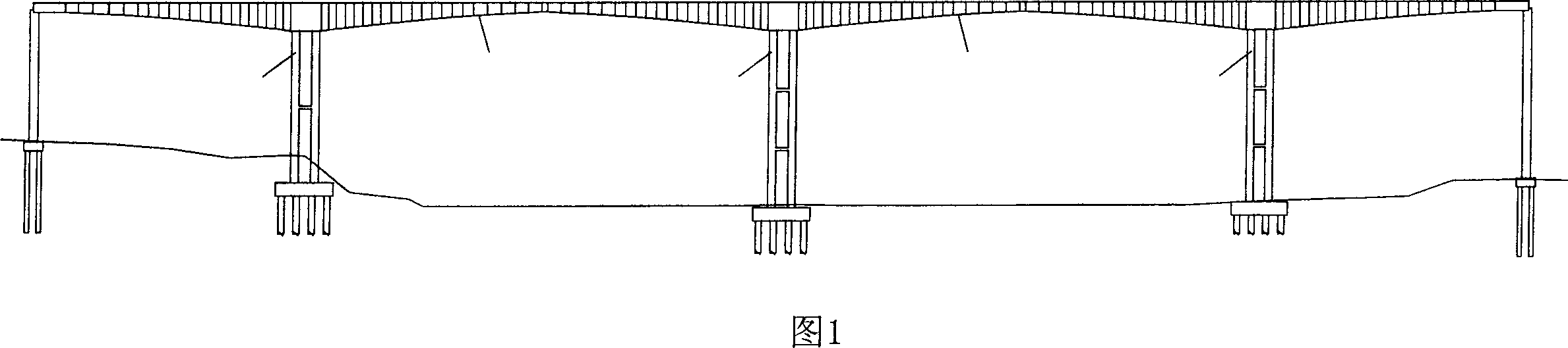 Box type baseboard prestress concrete variable cross-section box girder bridge and construction method thereof