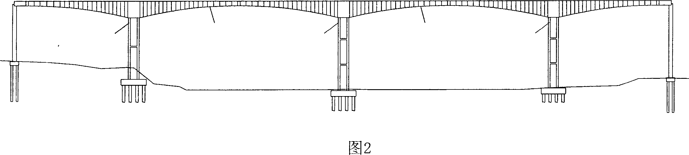 Box type baseboard prestress concrete variable cross-section box girder bridge and construction method thereof