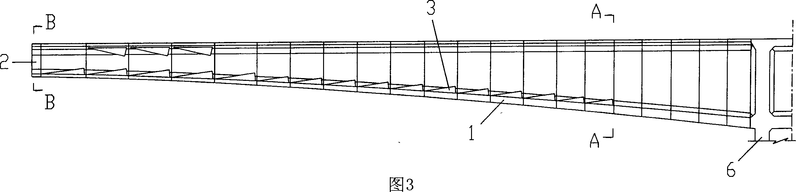 Box type baseboard prestress concrete variable cross-section box girder bridge and construction method thereof