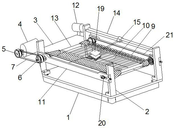 A water tank filter conveyor belt for a double-sided grinder