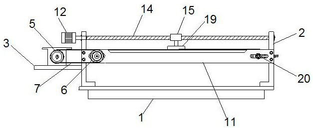 A water tank filter conveyor belt for a double-sided grinder