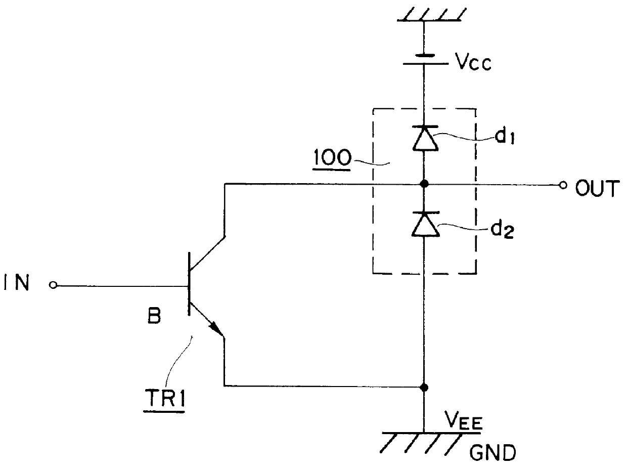 Bipolar transistor with collector surge voltage protection