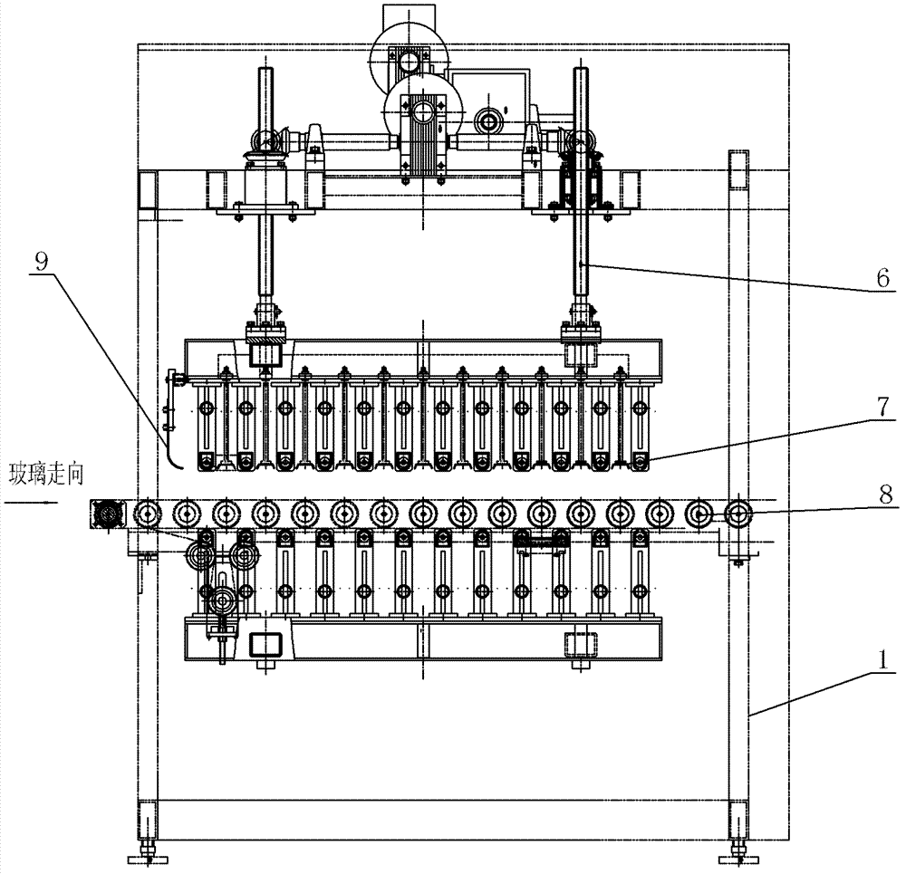 Glass-tempering cooling air grid