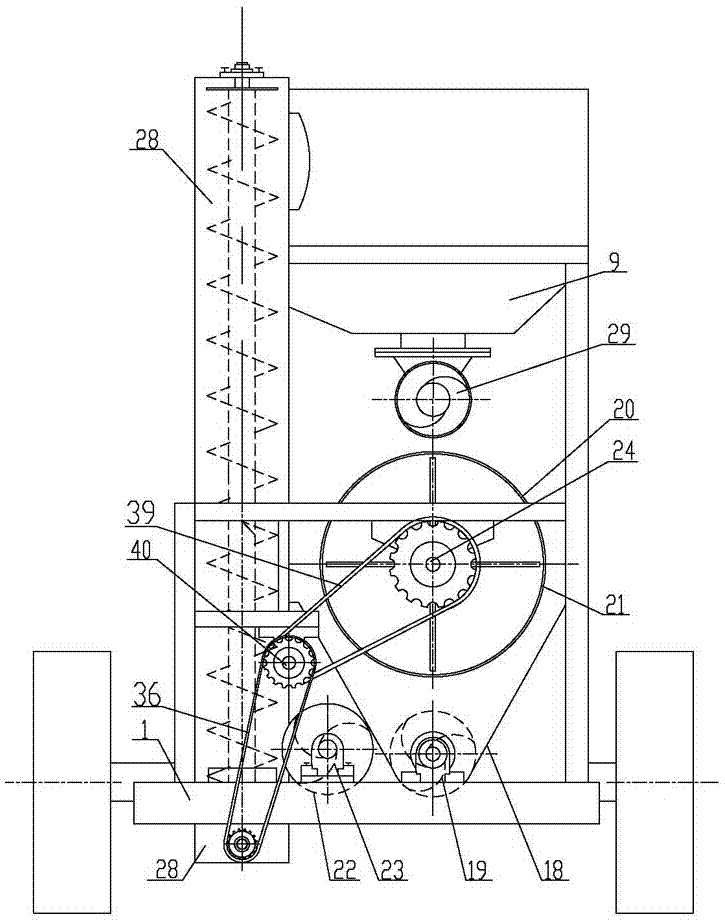 Normal traction seed melon pick-up and de-seeding combined machine