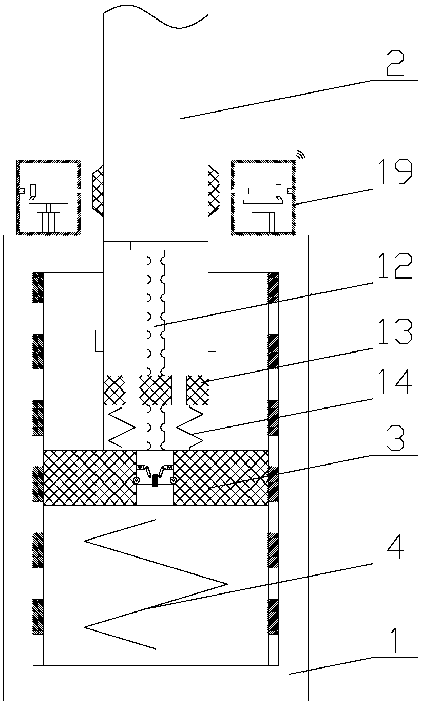 Safe and reliable shock mitigation system for new-energy automobile