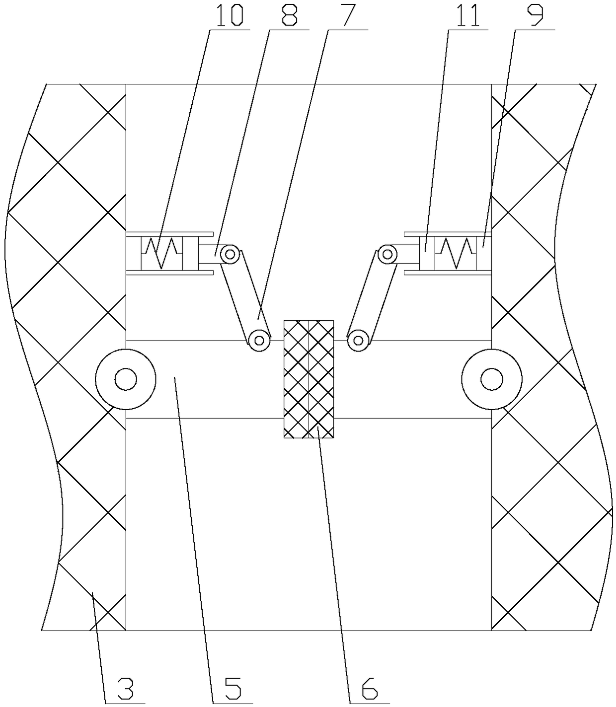 Safe and reliable shock mitigation system for new-energy automobile