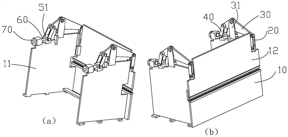 Large-tonnage metal bending transmission mechanism