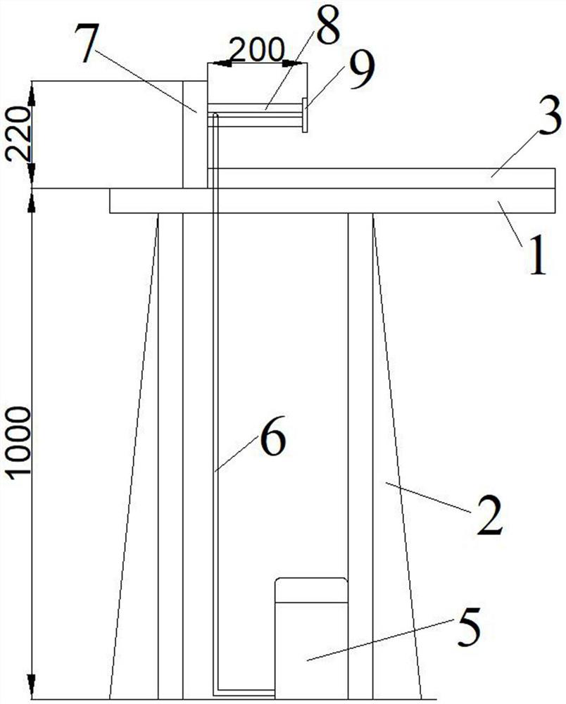 Steel-making converter oxygen lance repairing device and repairing method thereof