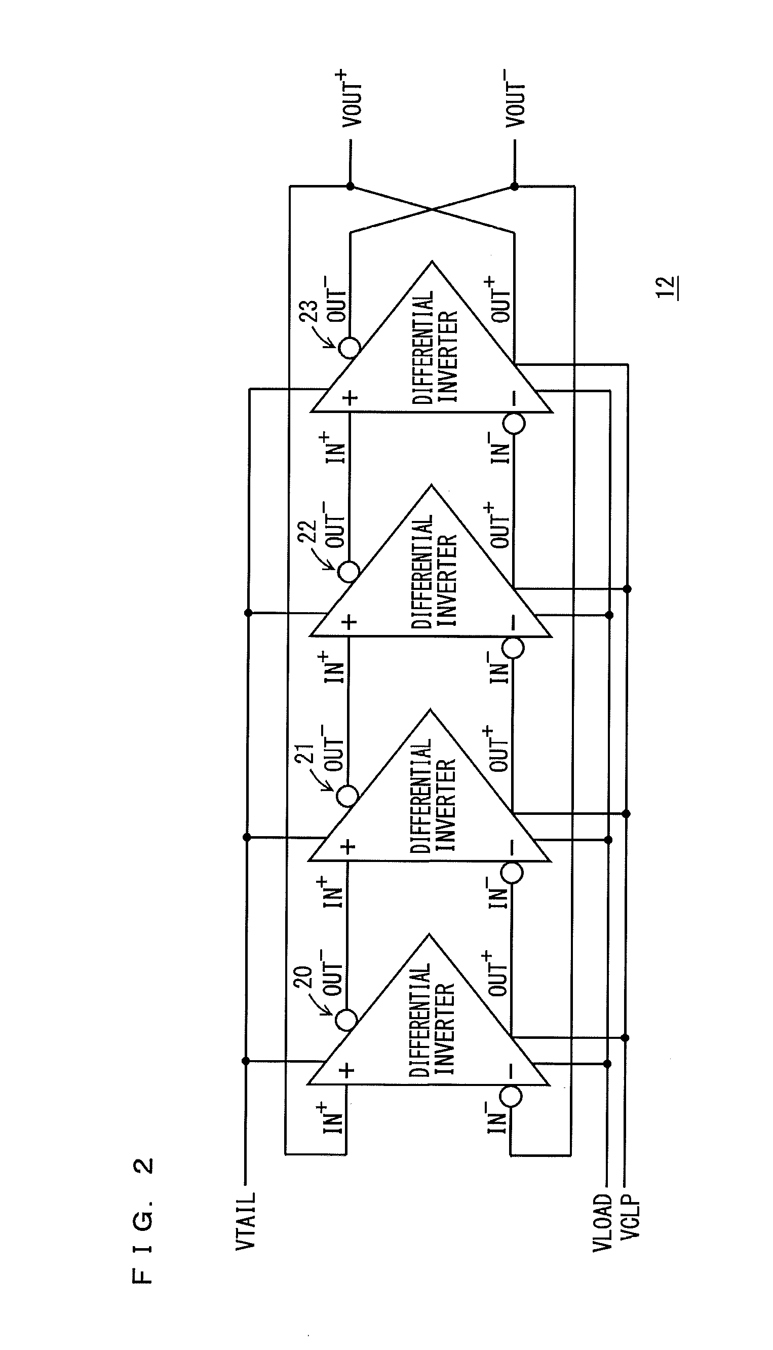 Differential ring oscillator-type voltage control oscillator