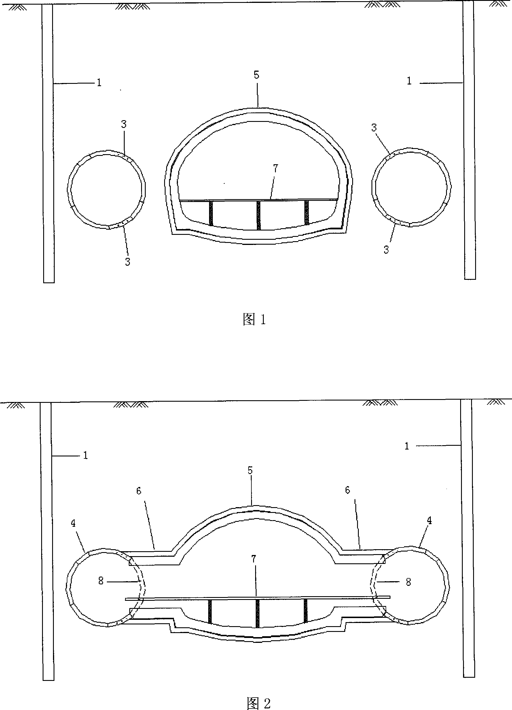 Shield tunneling and shallow tunneling combined construction method for building underground station