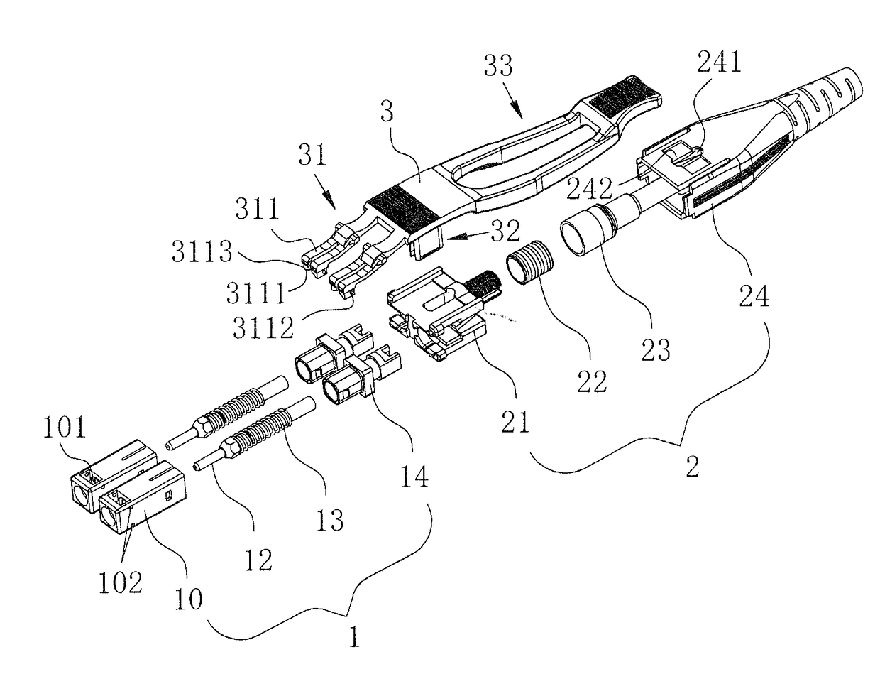 Lucent Connector Typed Duplex Connector