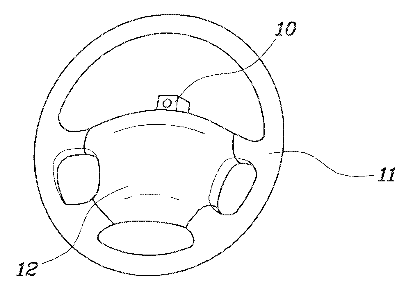 Driver's state monitoring system using a camera mounted on steering wheel