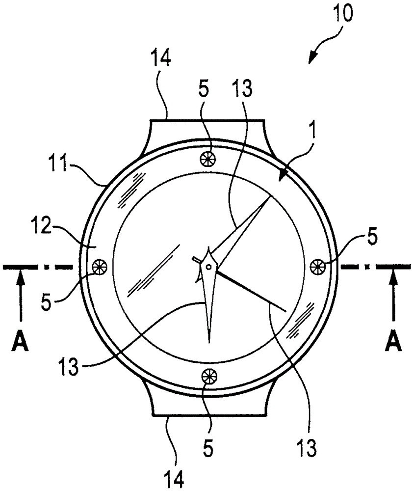 Method for producing watch glass having at least one gemstone