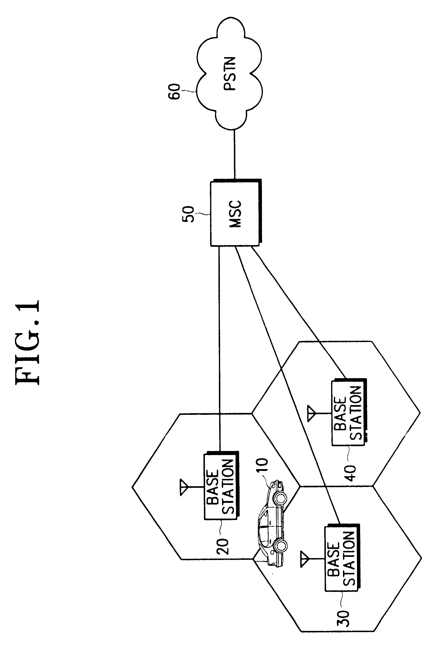 Method of locating a mobile phone by measuring the distance between the phone and a base station in a cellular mobile telephone system