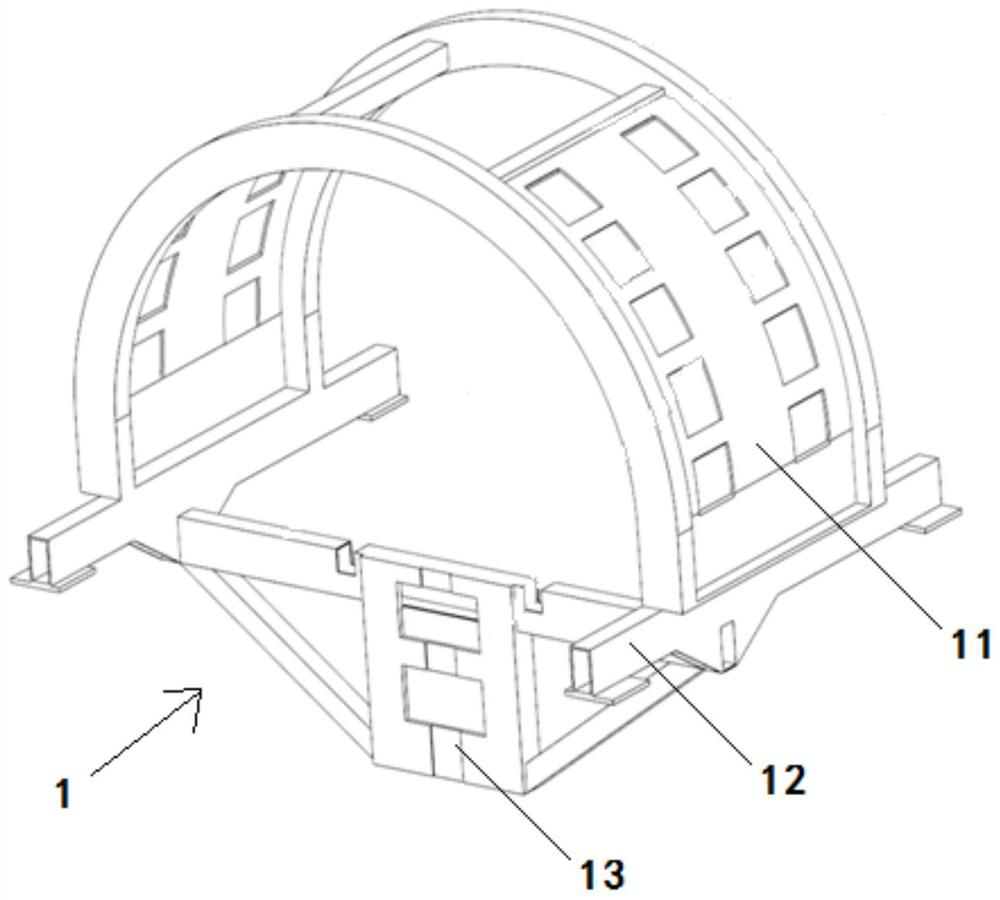 An arch bridge type motion platform for X-ray detection device