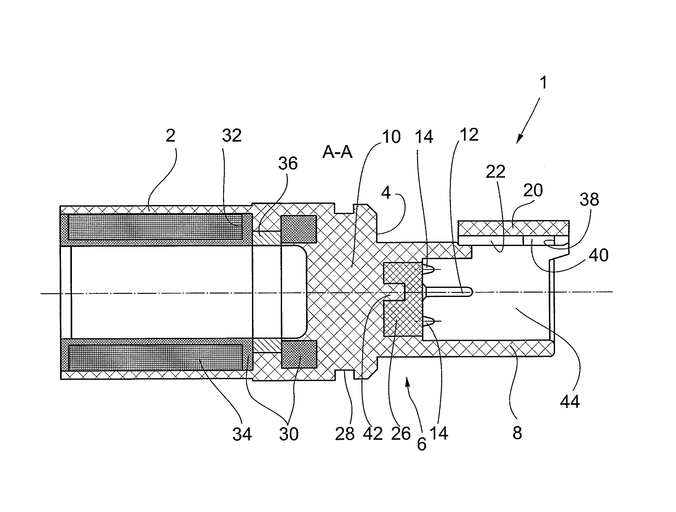 Sealed connector and method of sealing a connector