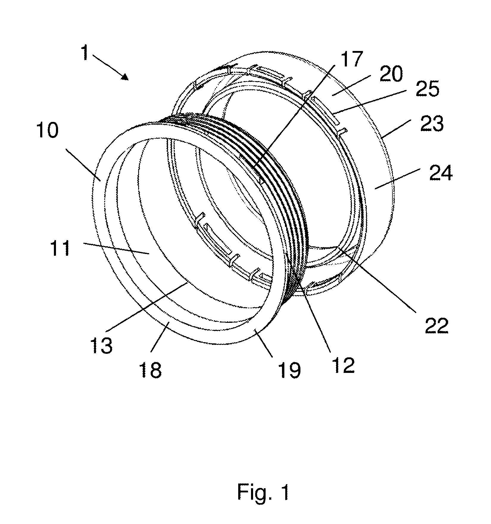 Connecting socket for filter hoses