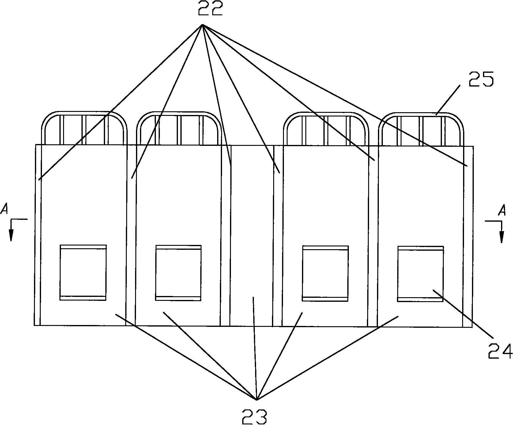 Handhold wide-narrow row rice transplanting machine with seedling box partition plates of unequal spaces