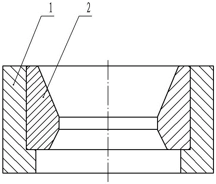 Large-caliber hard alloy drawing mould