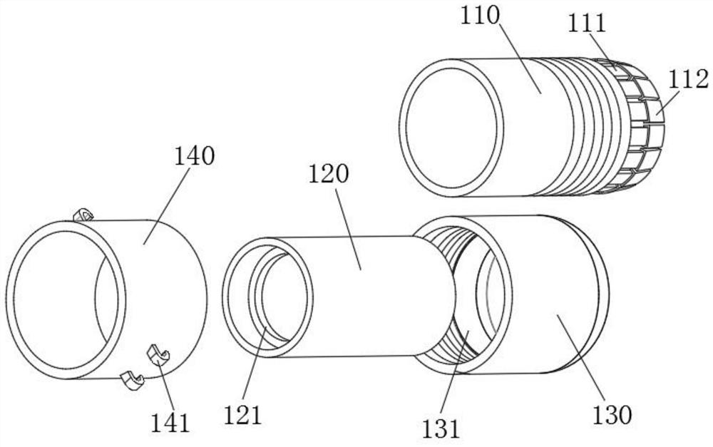 Water guide pipe capable of being quickly butted and disassembled and used for fabricated buildings