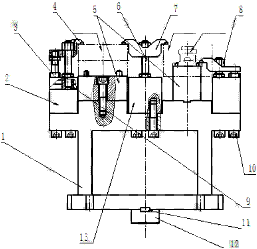 Milling rapid reloading fixture for servo valve shell parts