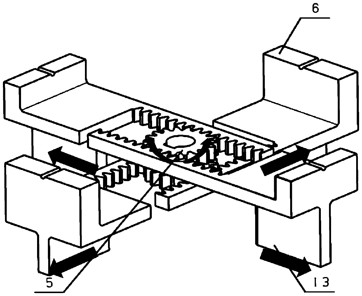 A self-balancing biaxial tensile test device driven by a single motor