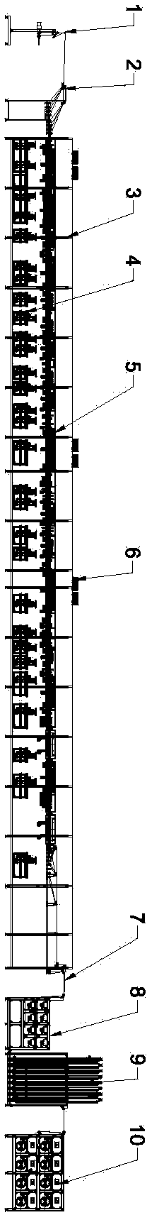 Automatic production line for continuous electroplating of ultrafine metal wire