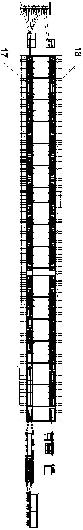 Automatic production line for continuous electroplating of ultrafine metal wire