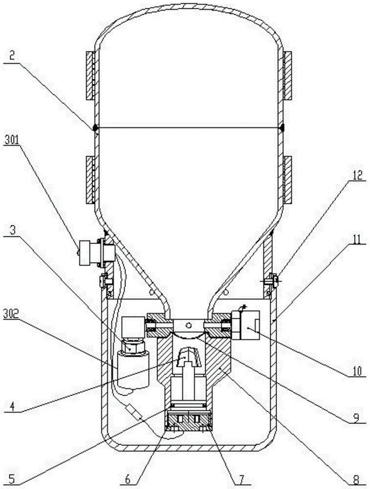 Automatic explosion suppression and fire extinguishing device