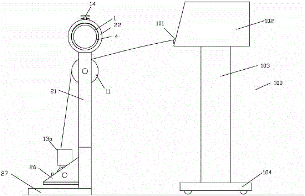 A large-format printer with a winding frame of a hot air blowing device