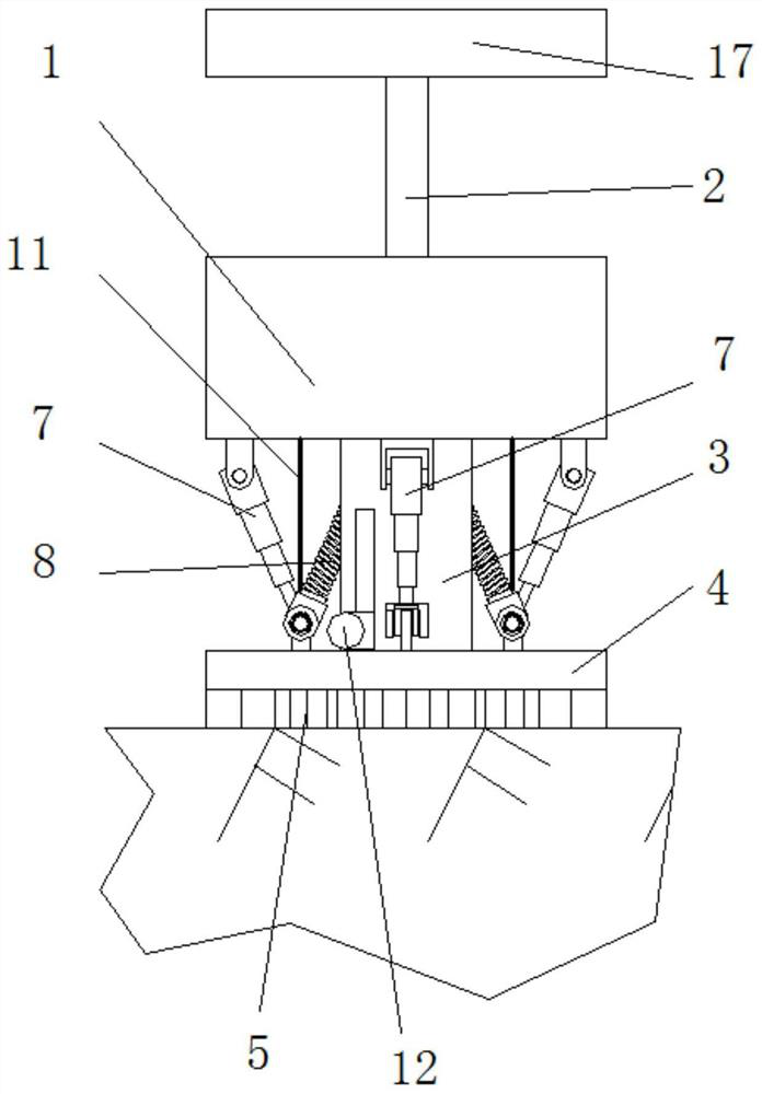 A kind of digging and fixing device for planting pit in sandy land